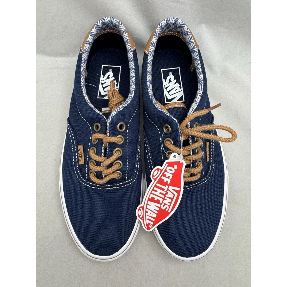 Vans Era 59 C&L Navy Chevron Casual Canvas Shoes Men's 6.5 Women's 8 Low Top